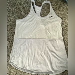 Nike white and light purple workout tank top